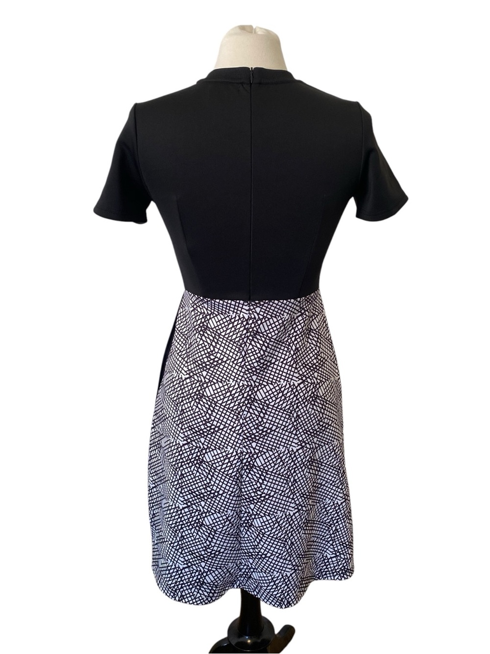 Kamiseta Colorblock Abstract Art Print Pleated Dress Women’s Small - Picture 2 of 7